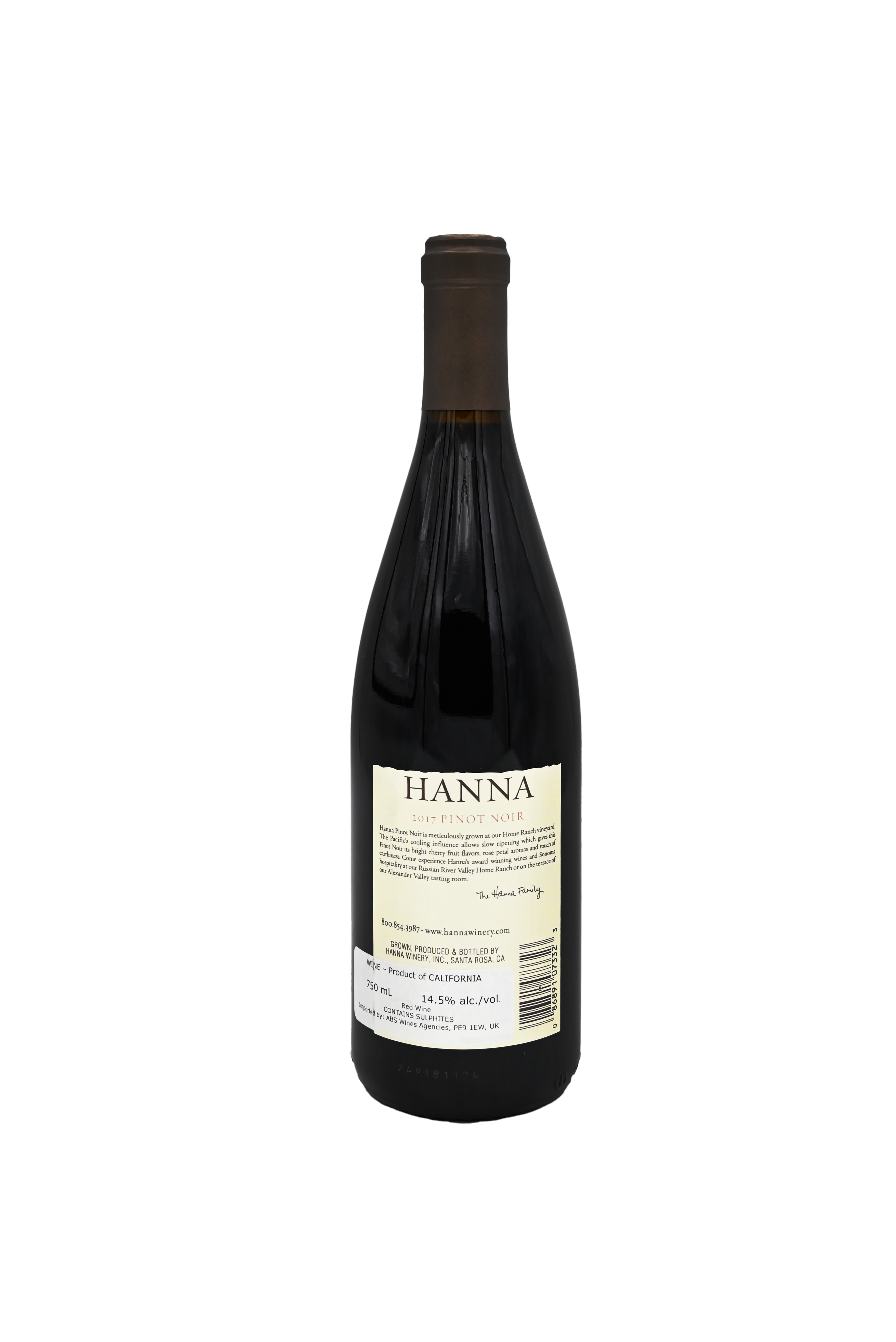 Hanna Pinot Noir, Russian River Valley RP