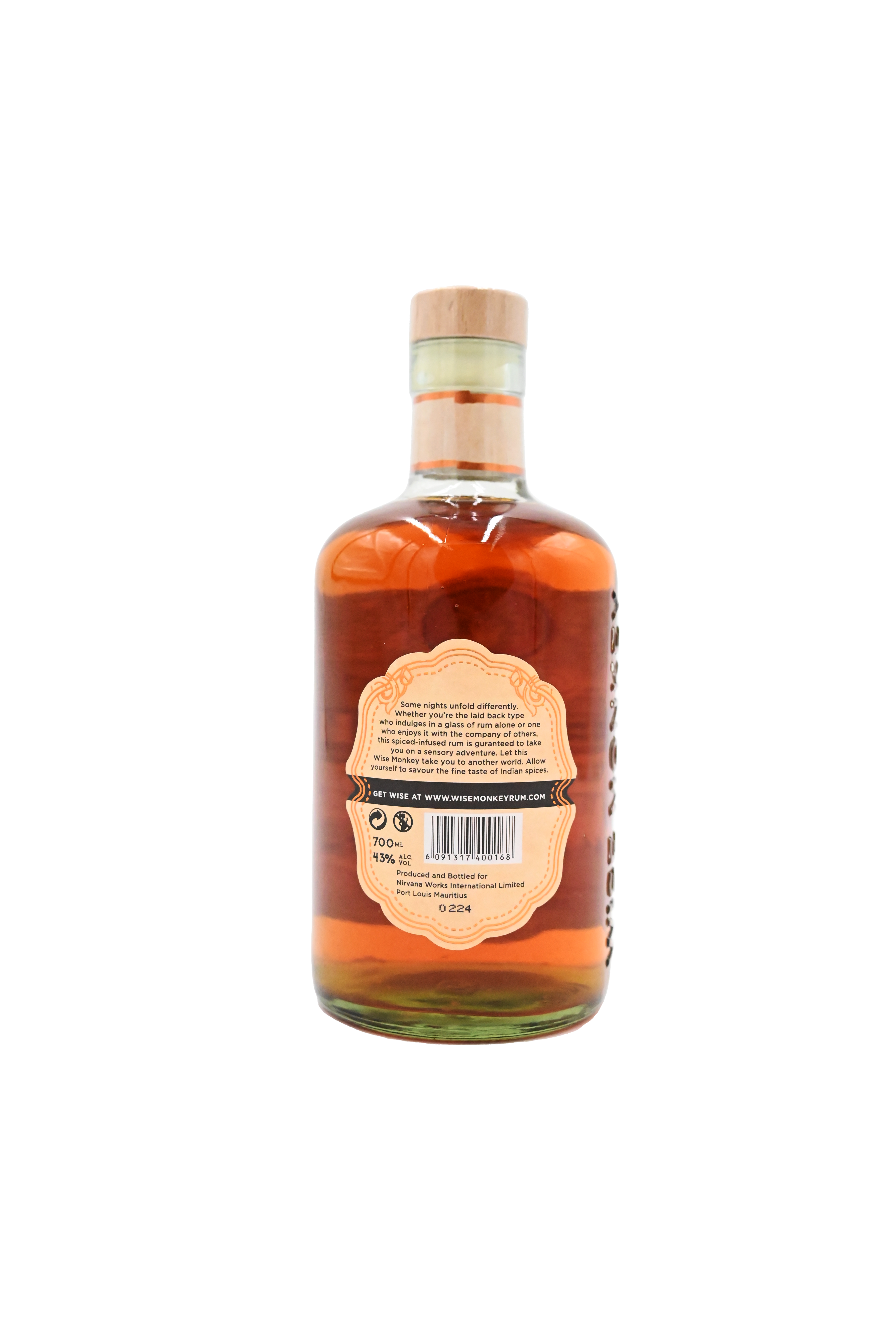 Wise Monkey Indian Spiced Rum 70cl