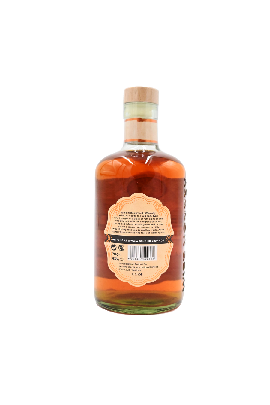 Wise Monkey Indian Spiced Rum 70cl