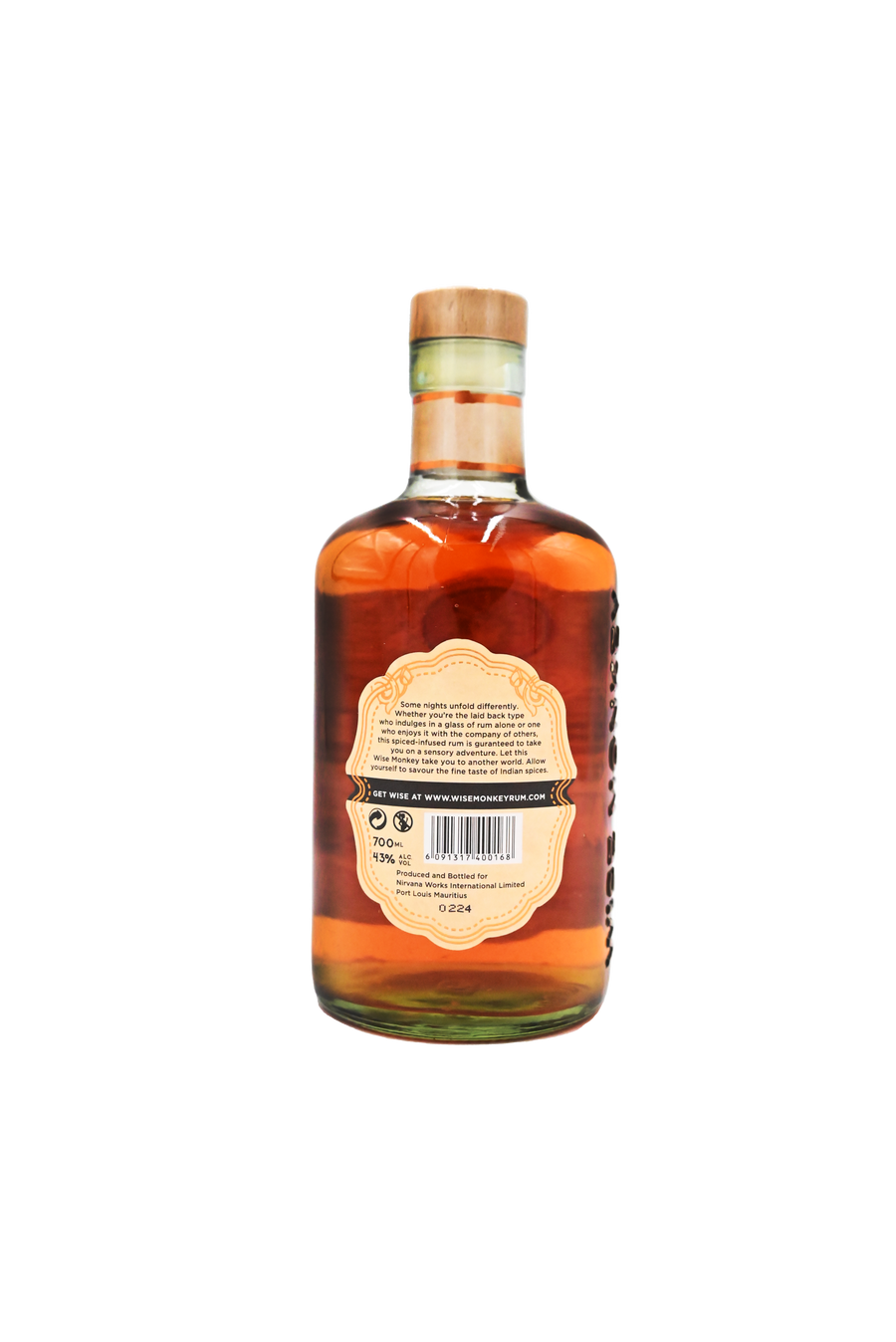Wise Monkey Indian Spiced Rum 70cl